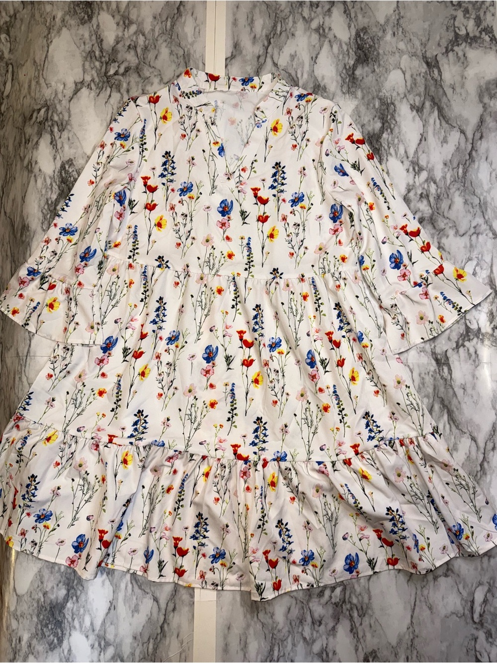 Floral Tiered Mini Dress